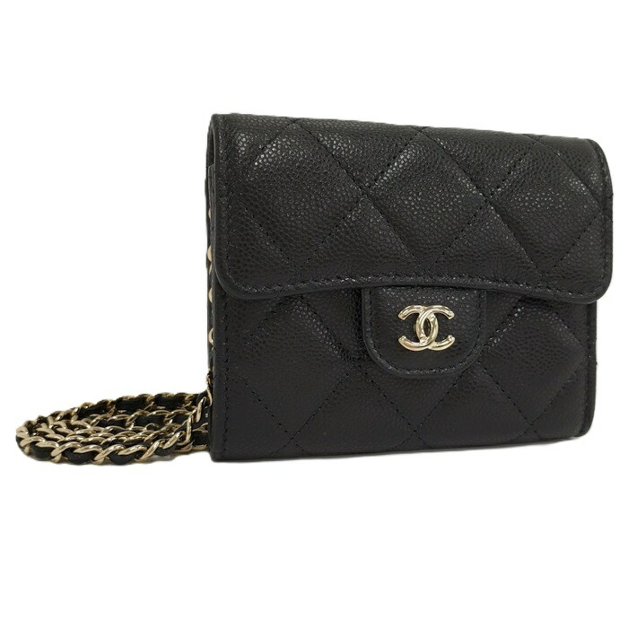 楽天市場】【緑屋質屋】シャネル A84276 チェーンウォレット キャビア