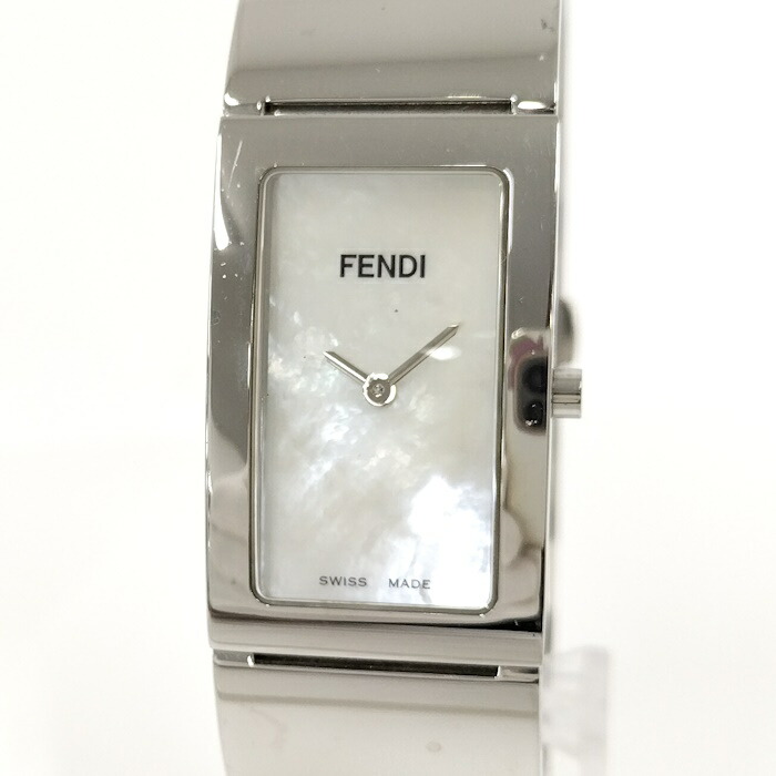 【不動】FENDI スイス製 四角形時計　バングルウォッチ　4250L 不動】FENDI スイス製 四角形時計 バングルウォッチ 4250L