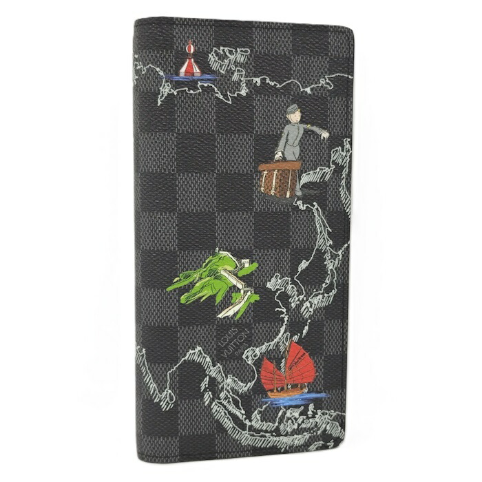 【美品】　ルイヴィトン　ポルトフォイユブラザ　ダミエ　長財布　N60017 LOUIS VUITTON ルイ・ヴィトン ポルトフォイユ・ブラザ ダミエ