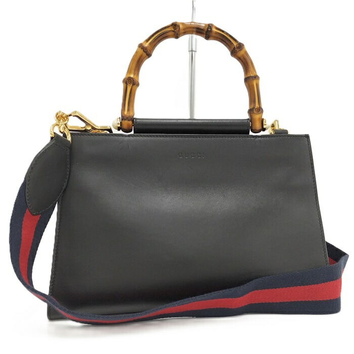 楽天市場】【中古】GUCCI 2WAY ショルダーバッグ バンブー レザー