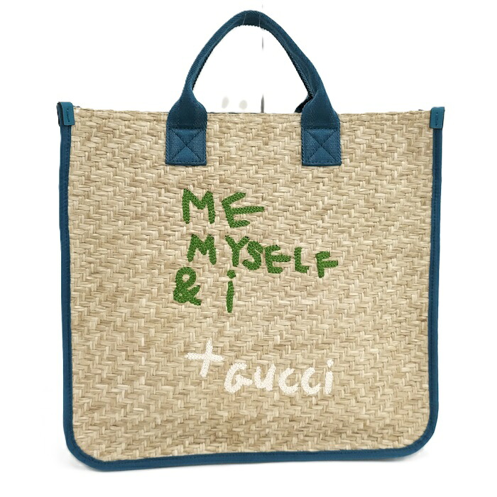 【中古】GUCCI チルドレンズ トートバッグ ブルー系 605831