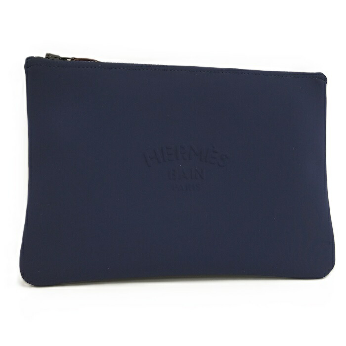 【中古】HERMES トゥルースフラットMM 二つ目御徒面子 ナイロン 米国海軍