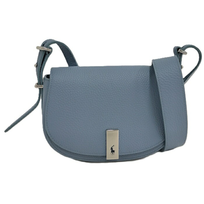 【中古】Ralph Lauren ショルダーバッグ サドル なめし革 青み