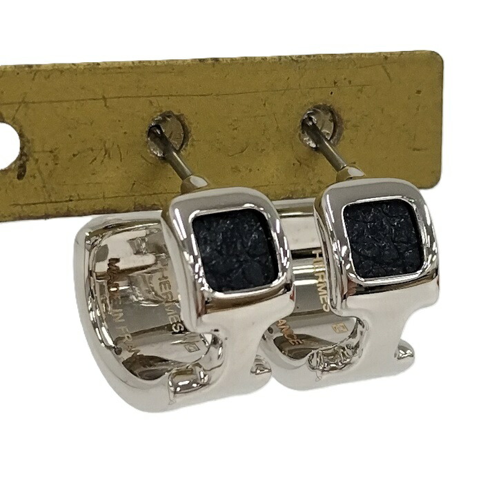 HERMES オランプ　ゴールド グレー ピアス 楽天市場】HERMES エルメス フープピアス Olympe GM Earrings