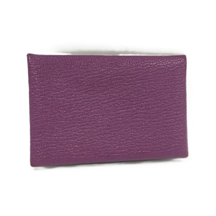 【中古】HERMES カルヴィ カードケース トゴ レザー パープル D刻印 30,277円