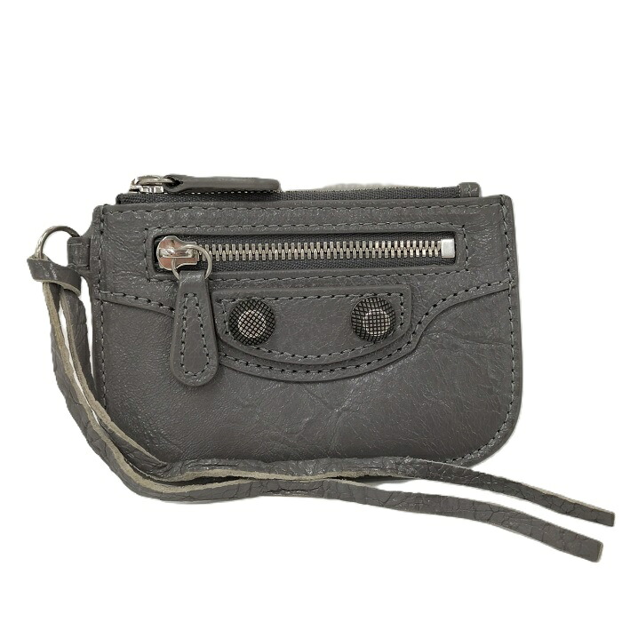 【中古】BALENCIAGA コインケース 小銭入れ ル カゴール レザー グレー 776769