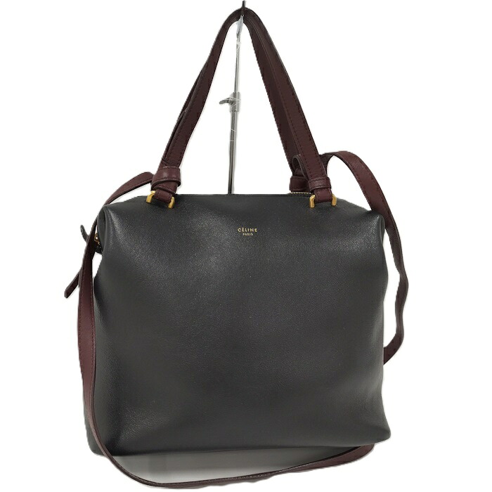 中古 セリーヌ セリーヌ CELINE ショルダーバッグ - ウール×レザー  