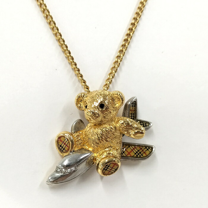 楽天市場】BURBERRY【バーバリー】ネックレス クマ・飛行機 JAL50周年