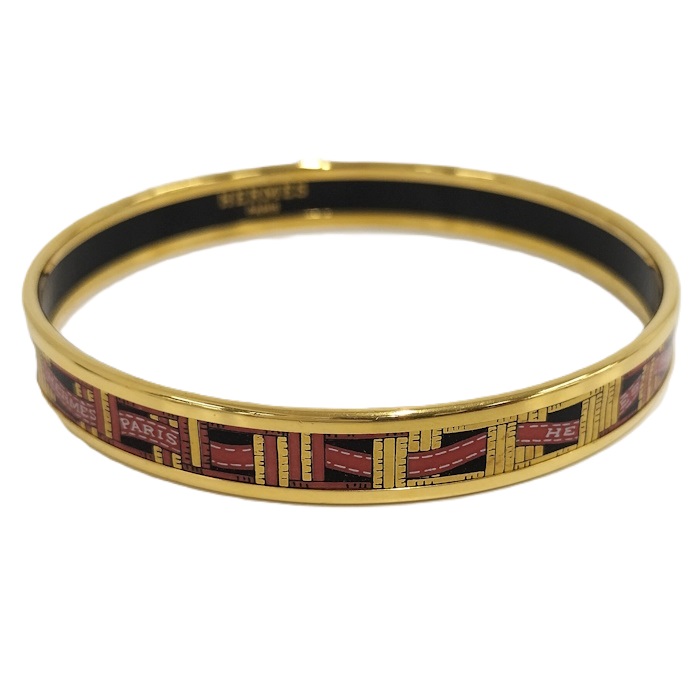 楽天市場】エルメス HERMES エマイユGM バングル ゴールド×ブルー