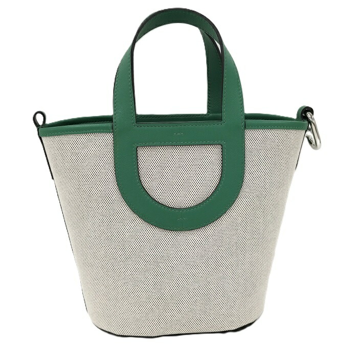 【中古】HERMES トートバッグ インザループ 18 トワルアッシュ スイフト キャンバス W刻印｜JJcollection