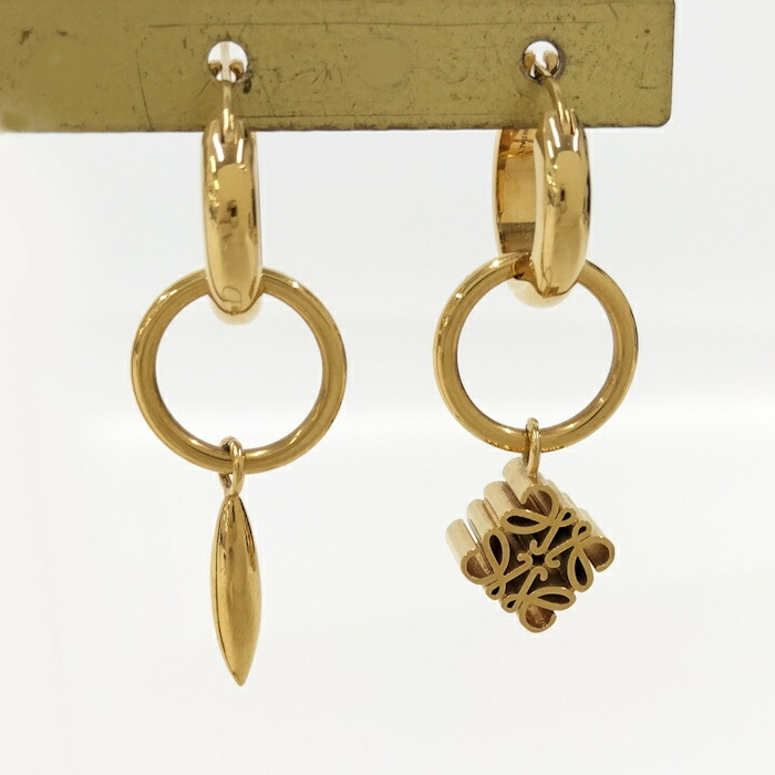 楽天市場】ロエベ LOEWE アナグラム アシンメトリー ピアス 真鍮