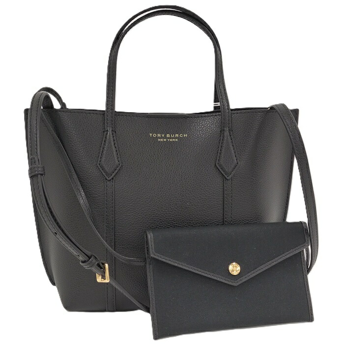 【中古】TORY BURCH 2WAY ショルダーバッグ ペリー レザー ブラック 174234