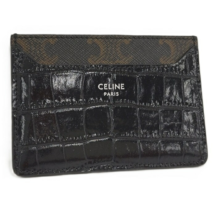 【saasi 様】CELINE パスポートケース 本革 イタリアロゴ刻印 CELINE□マルチファンクションケース パスポートケース GREY