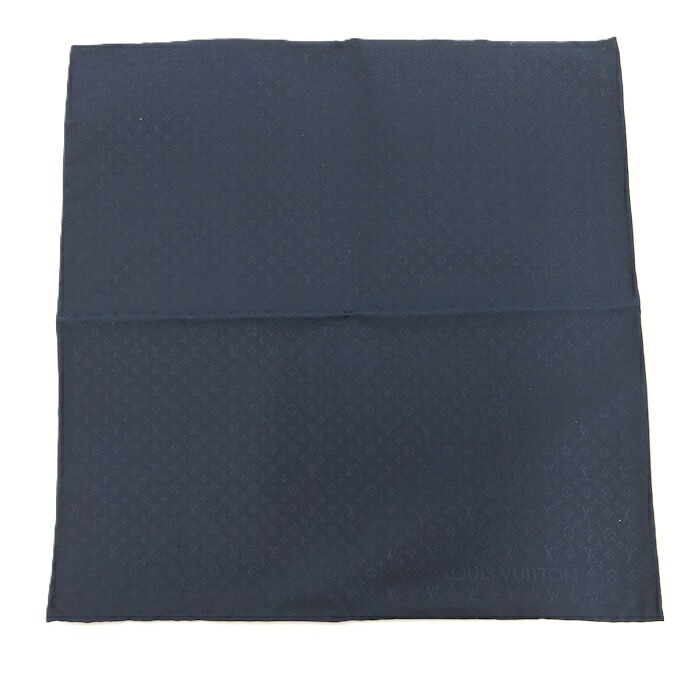 【中古】LOUIS VUITTON ポケットスクエア フェーディング モノグラム M96748