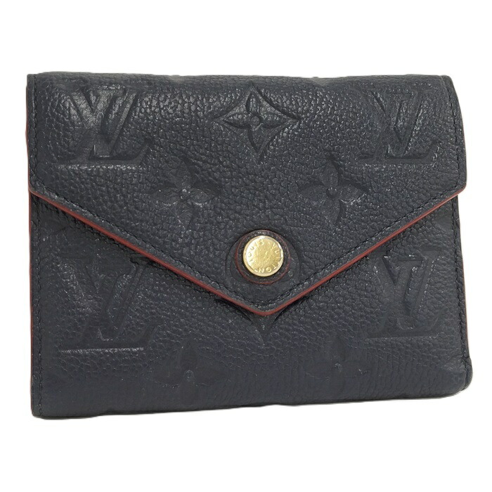 【中古】LOUIS VUITTON ポルトフォイユ ヴィクトリーヌ 三つ折り紙入れ モノグラム アン工業プラント マリーヌルージュ M64577