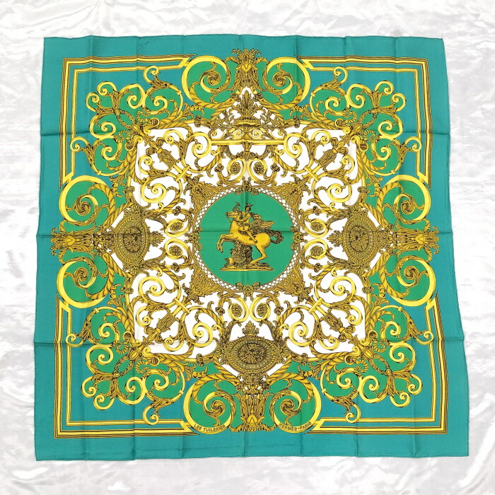 美品エルメスカレ90チェルリー公園LES TUILERIES ブラック×ゴールド 楽天市場】HERMES エルメス カレ90 『LES TUILERIES（チュイルリー公園