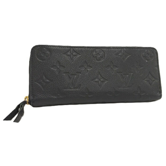 【中古】LOUIS VUITTON ラウンドジッパー長紙入れ ポルトフォイユ クレマンス モノグラム アン工業プラント ノワール M60171