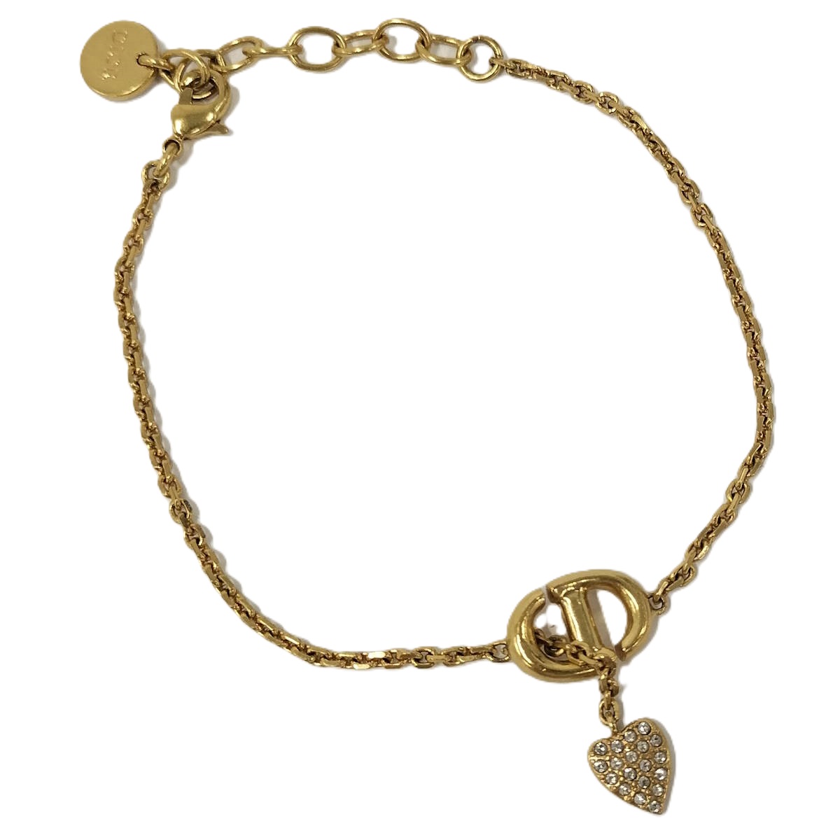 【中古】Christian Dior ブレスレット ラインストーン メッキ ゴールド｜JJcollection