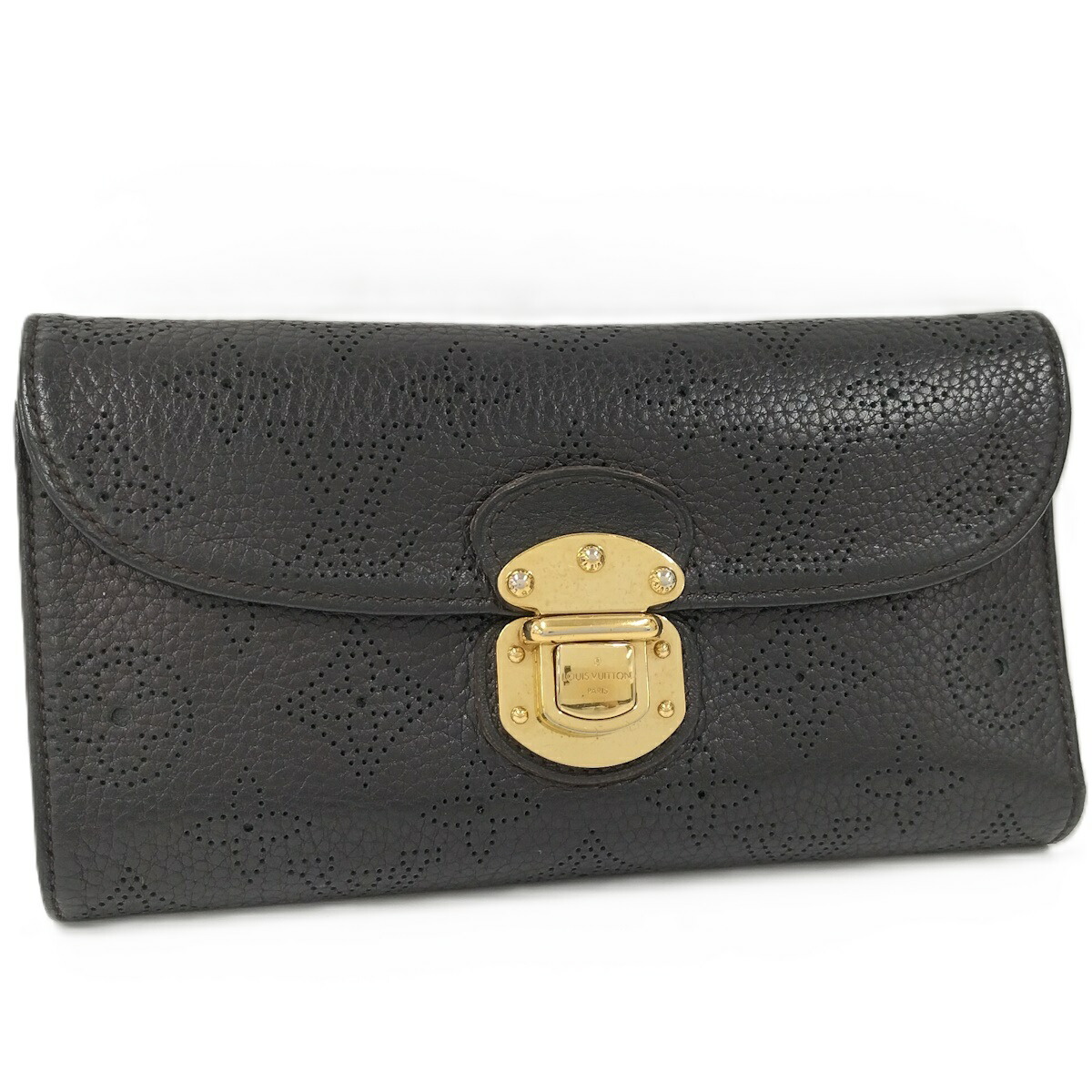 【中古】LOUIS VUITTON ポルトフォイユ アメ後押し M95549 マヒナ