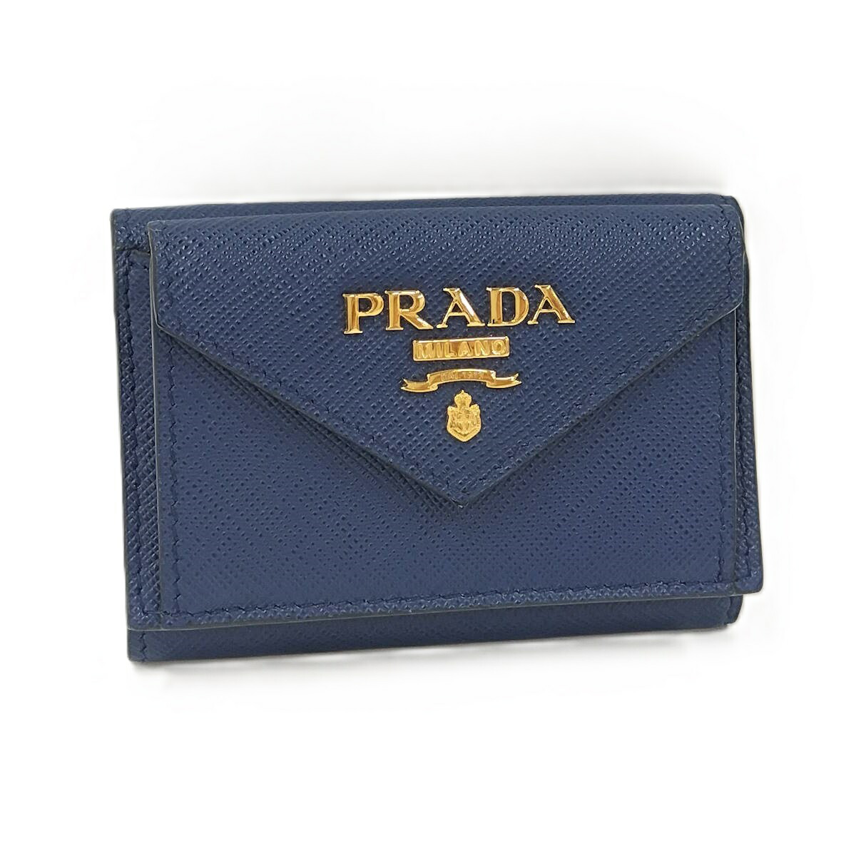 楽天市場】【中古】PRADA 三つ折り財布 ブラック サフィアーノ M510A