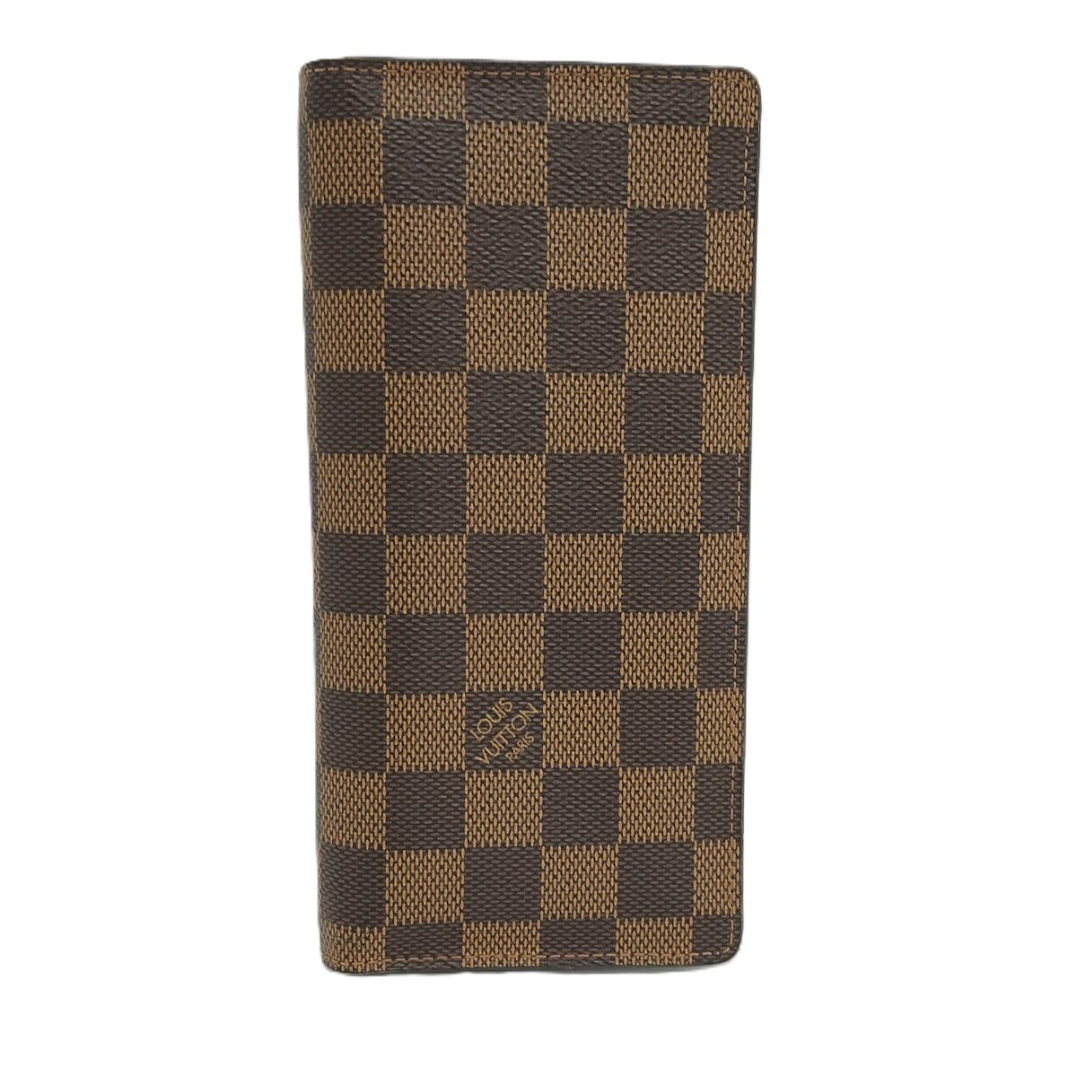 【中古】LOUIS VUITTON ポルトフォイユ ブラザ 二つ折り長紙入れ ダミエ エベヌ Ｎ60017