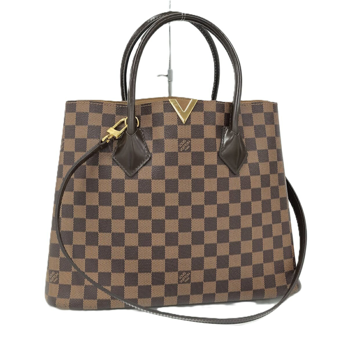 【中古】LOUIS VUITTON ケンジントン 突き抜く 2WAYハンドバック ダミエ エベヌ N41505