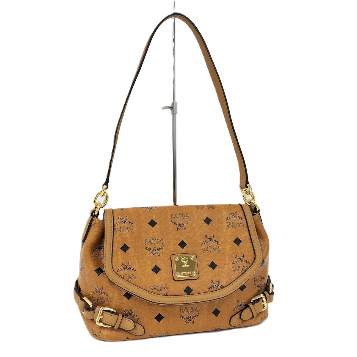 【中古】MCM ショルダーバッグ ヴィセトス なめし革 赤銅色 バッグ-ショルダーバッグ・メッセンジャーバッグ-レディースバッグ