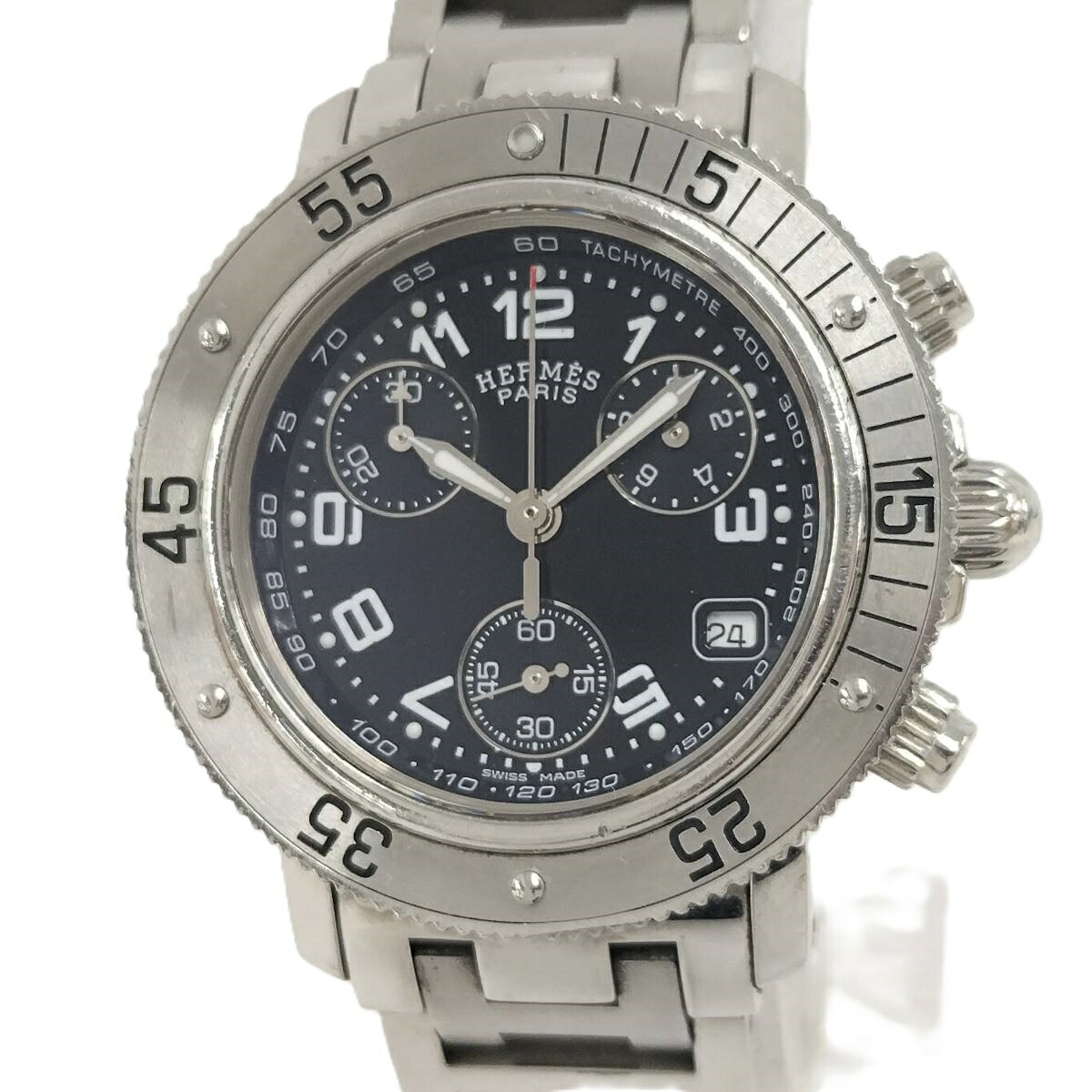 楽天市場】エルメス クリッパー クロノ CL1.910 ホワイト メンズ