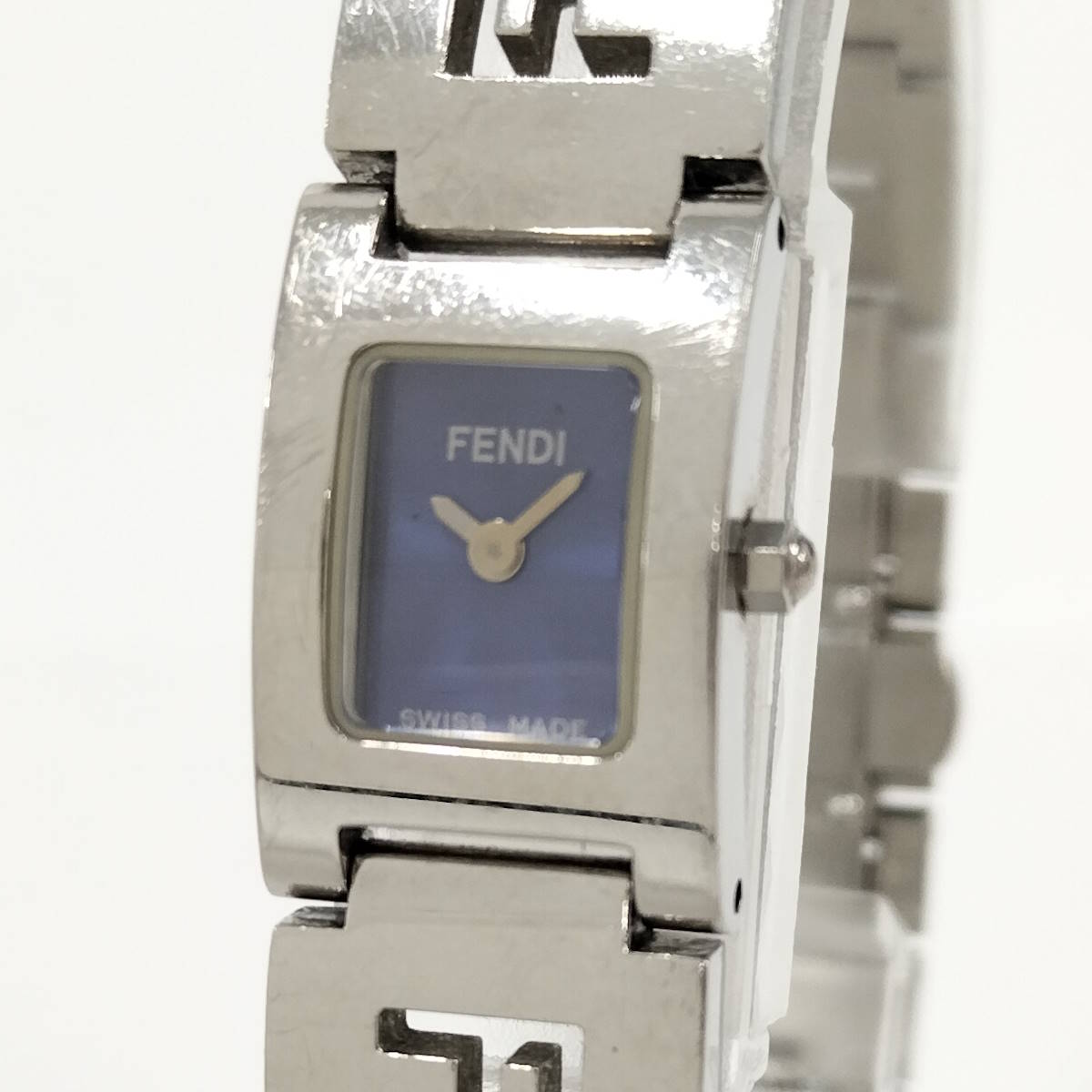【中古】FENDI レディース 腕時計 クオーツ SS ブルー文字盤 3150L