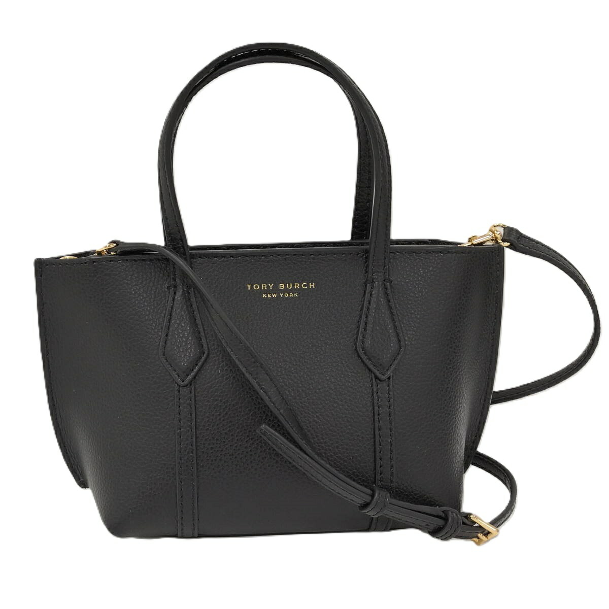 【中古】TORY BURCH 2WAYバッグ レザー ブラック
