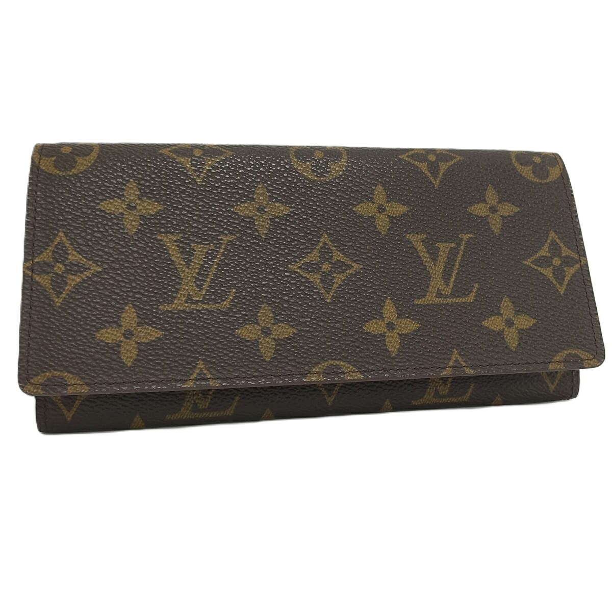【中古】LOUIS VUITTON ポルトフォイユ 3カルトクレディ 二つ折り長財布 モノグラム M61818