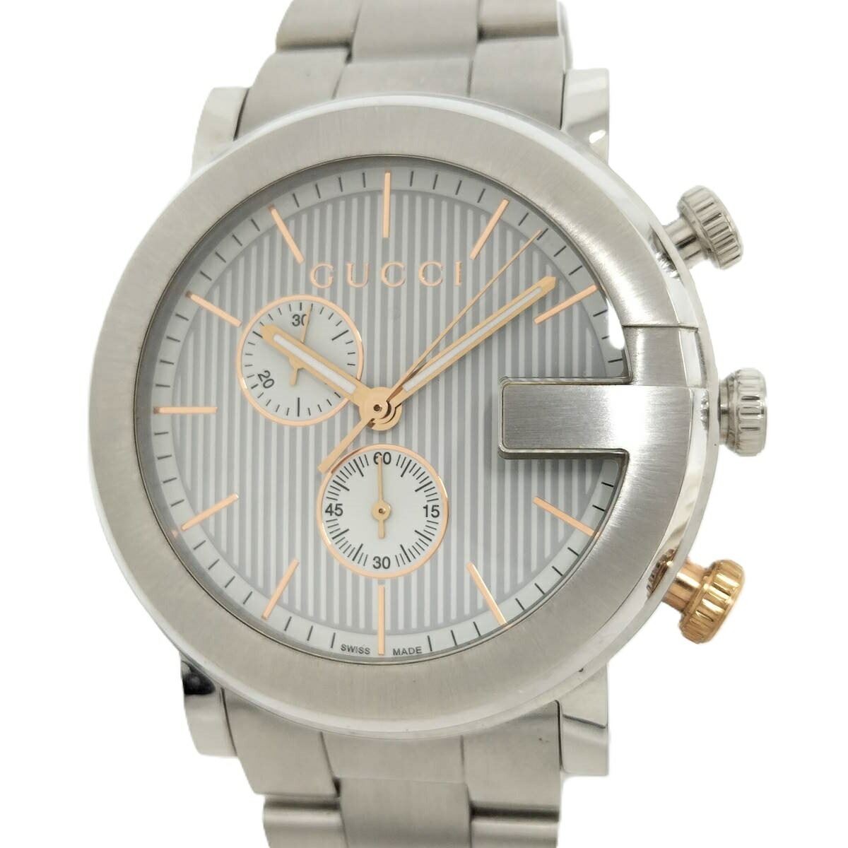 楽天市場】GUCCI(グッチ) Gクロノ 101M 白 ホワイト文字盤 クロノ