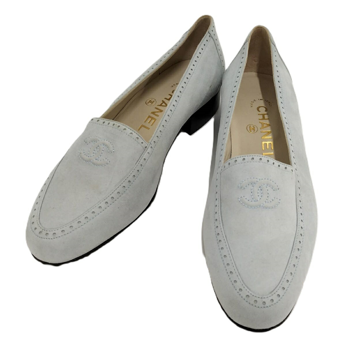 楽天市場】CHANEL ローファー フラットシューズ ShineCalfskin