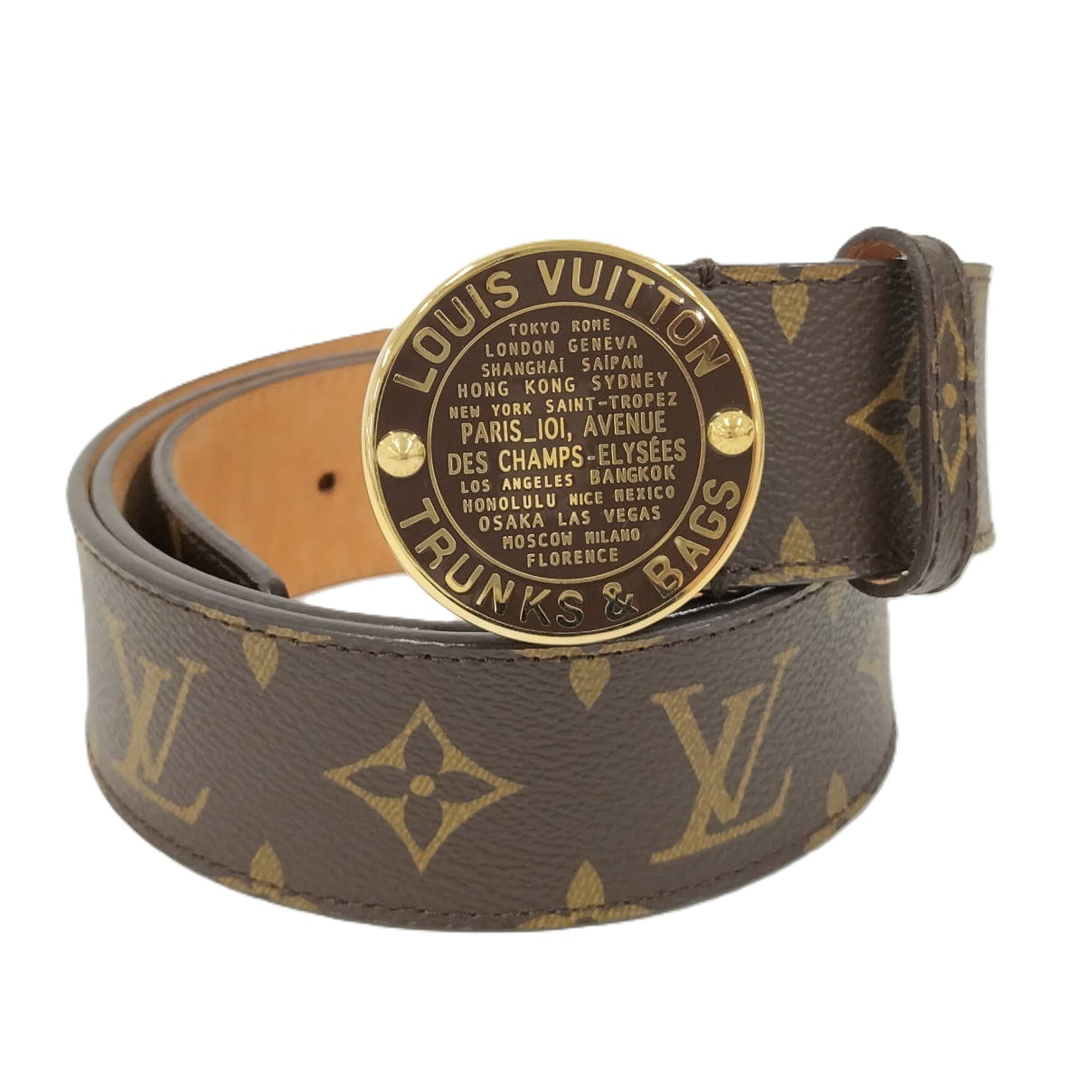 【中古】LOUIS VUITTON メンズ ベルト サンチュール T＆B モノグラム36/90 M6975U