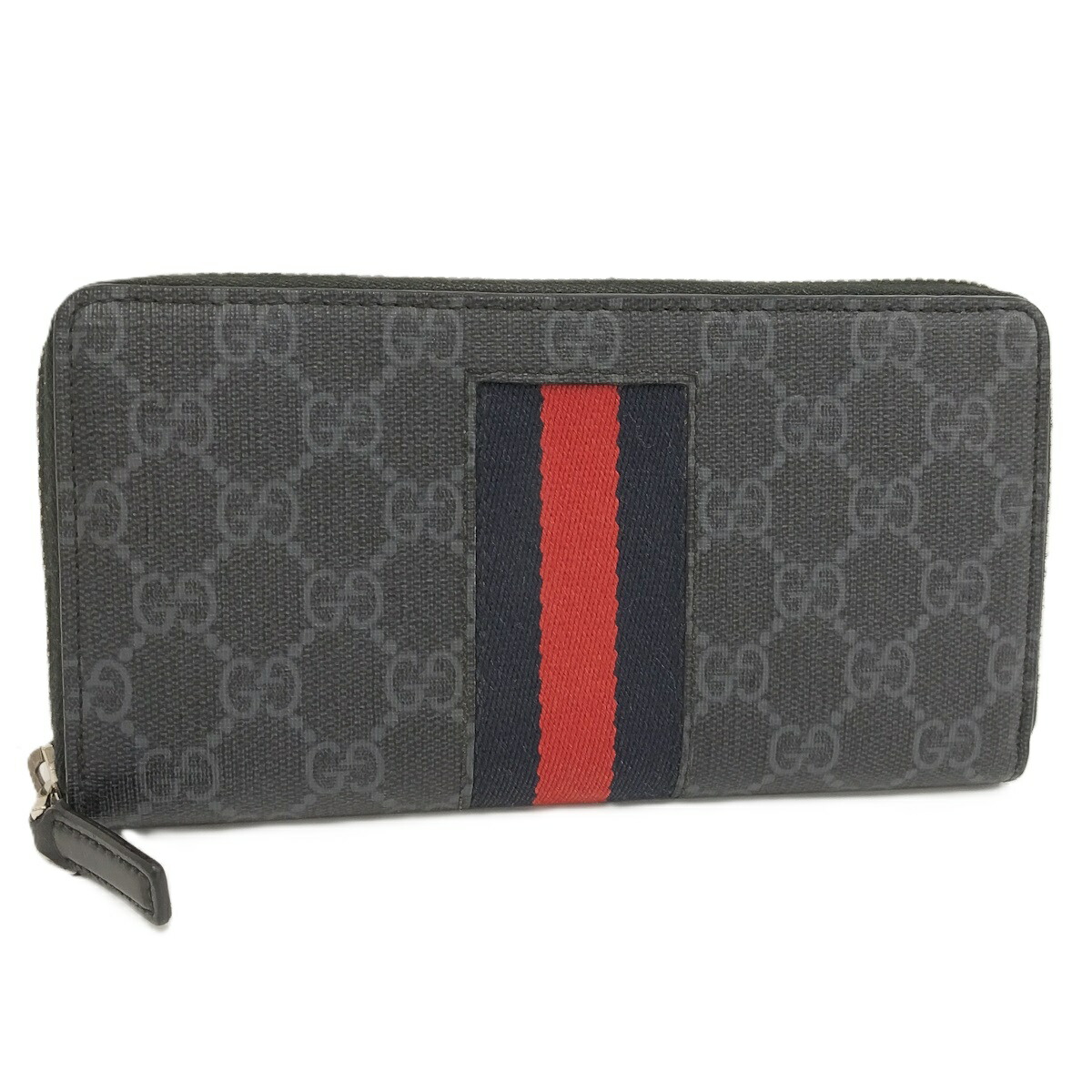 楽天市場】【中古】GUCCI ラウンドファスナー長財布 グレー GG