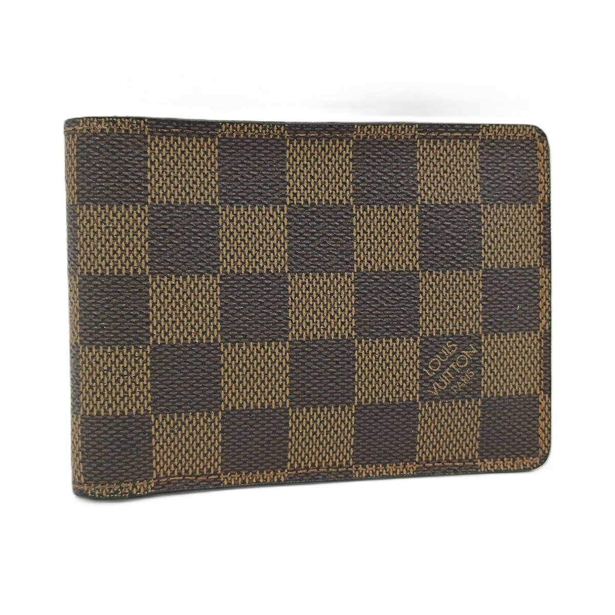 【中古】LOUIS VUITTON ポルトフォイユミュルティプレ ダミエ エベヌ N60895