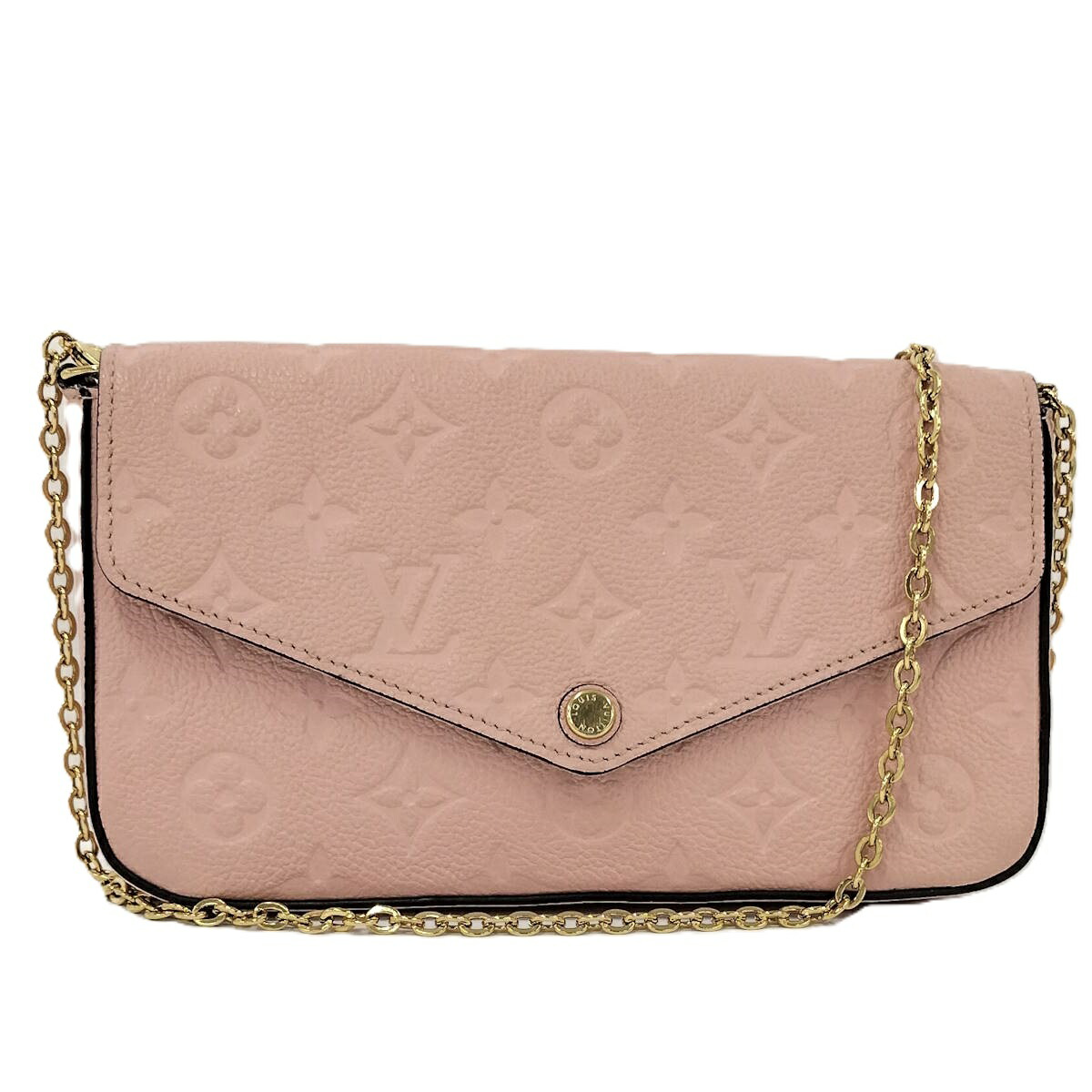 【中古】LOUIS VUITTON チェーン ショルダーバッグ ショルダーウォレット ポシェット フェリシー モノグラム アンプラント M82608