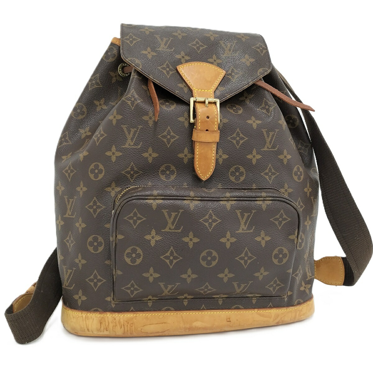 【中古】LOUIS VUITTON モン掏摸 GM 背嚢 モノグラム M51135