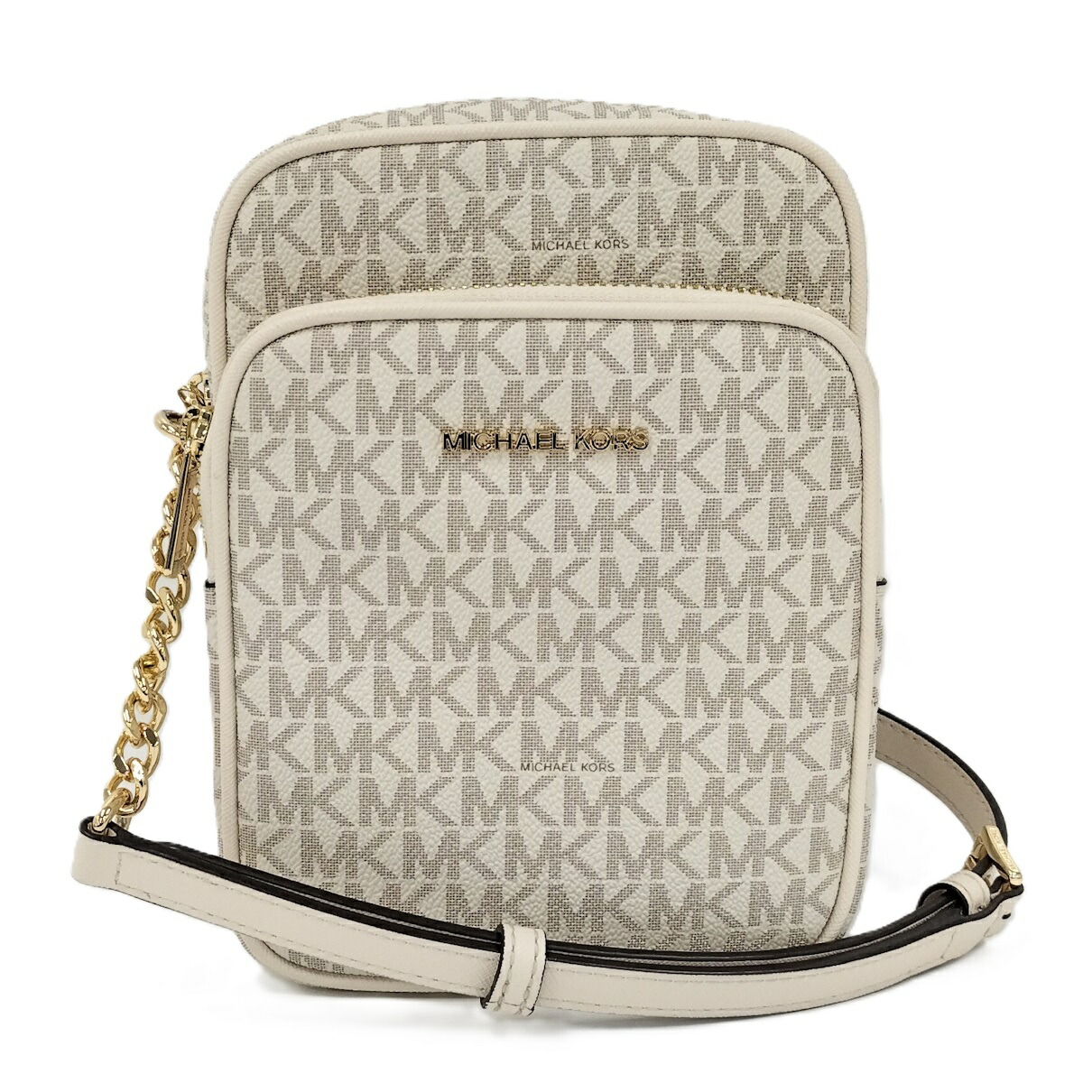 【中古】MICHAEL KORS ショルダーバッグ MKシグネチャー PVC ホワイト