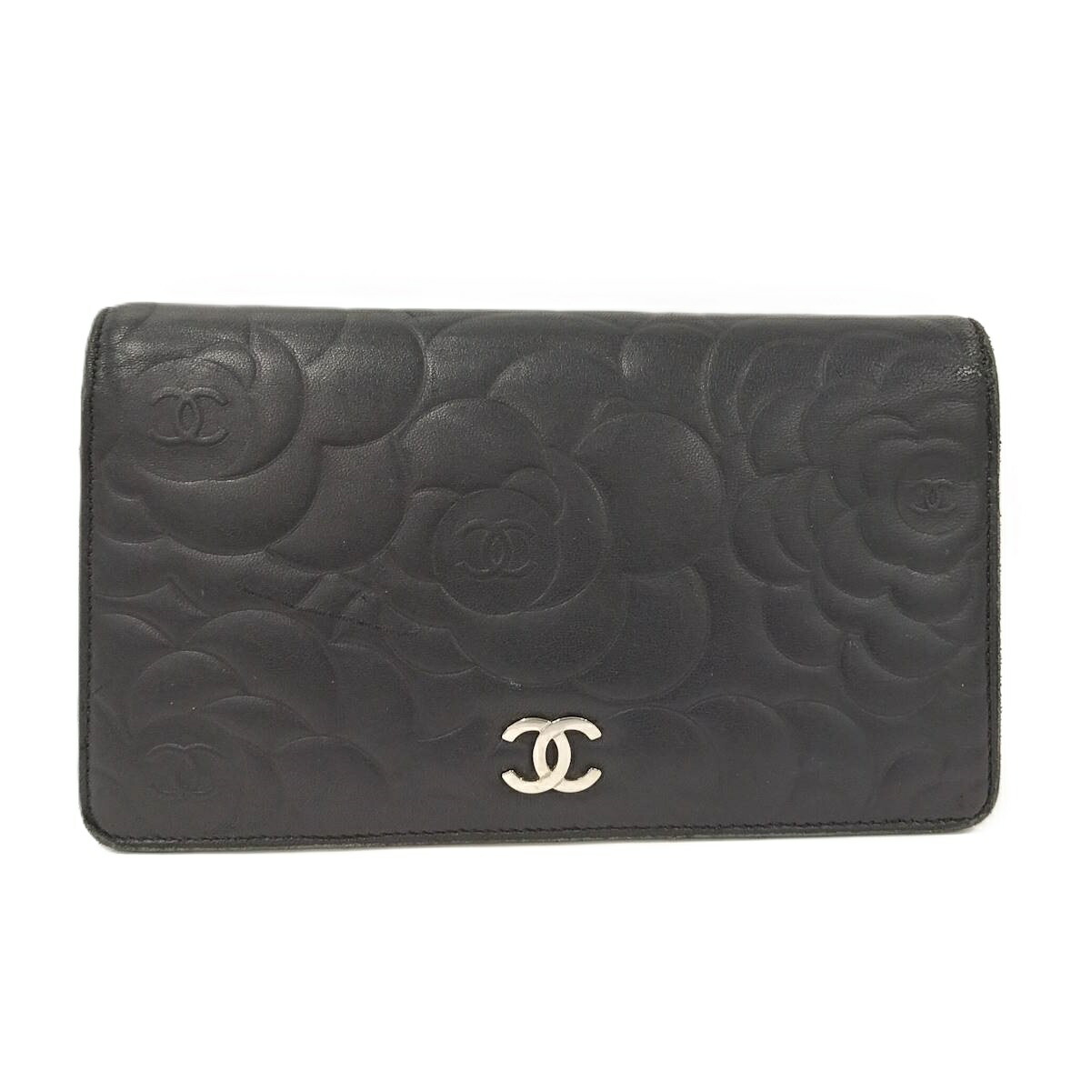 楽天市場】シャネル CHANEL カメリア ココマーク ロングフラップ 三