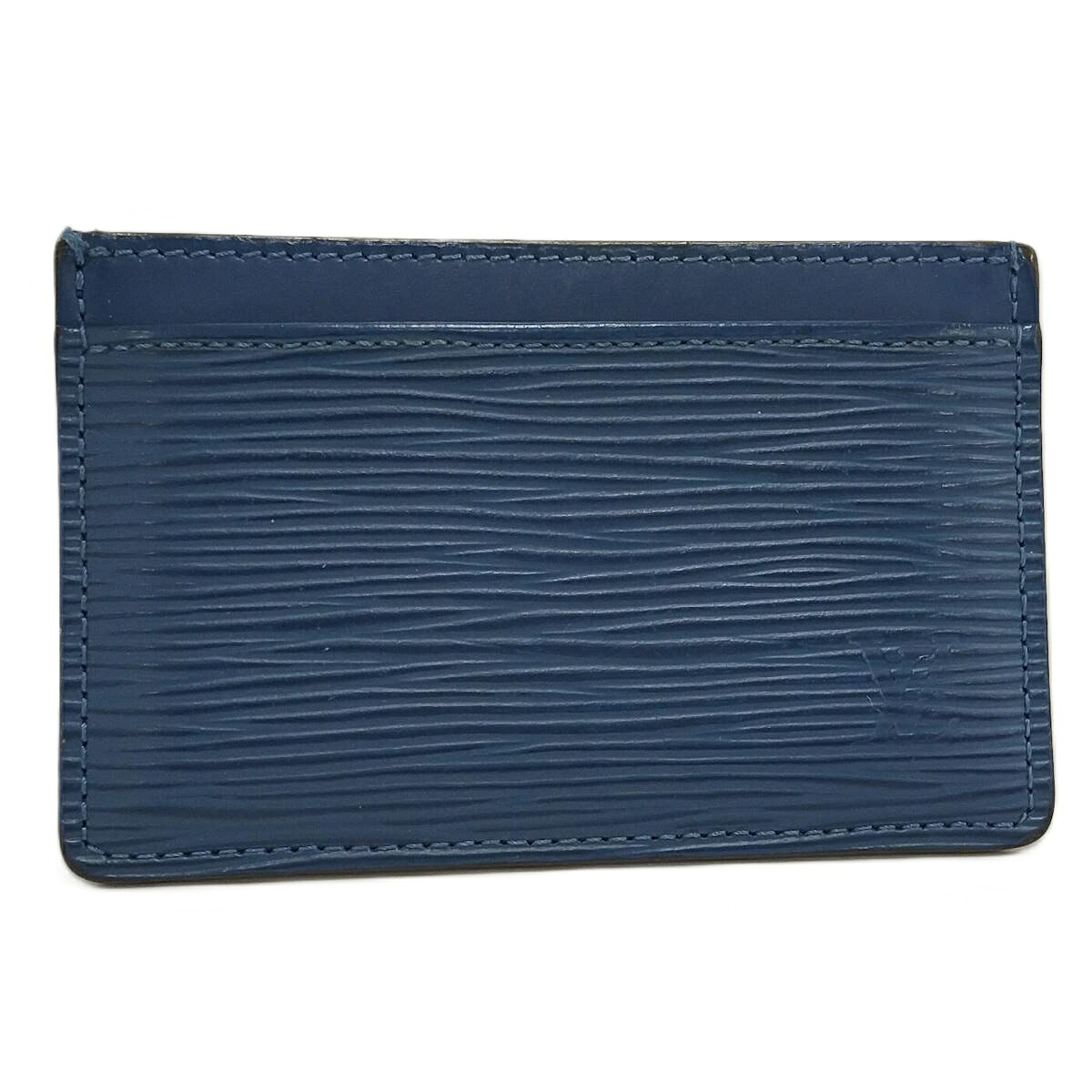 【中古】LOUIS VUITTON カードケース ポルトカルト サーンプル エピ ブルー M60330