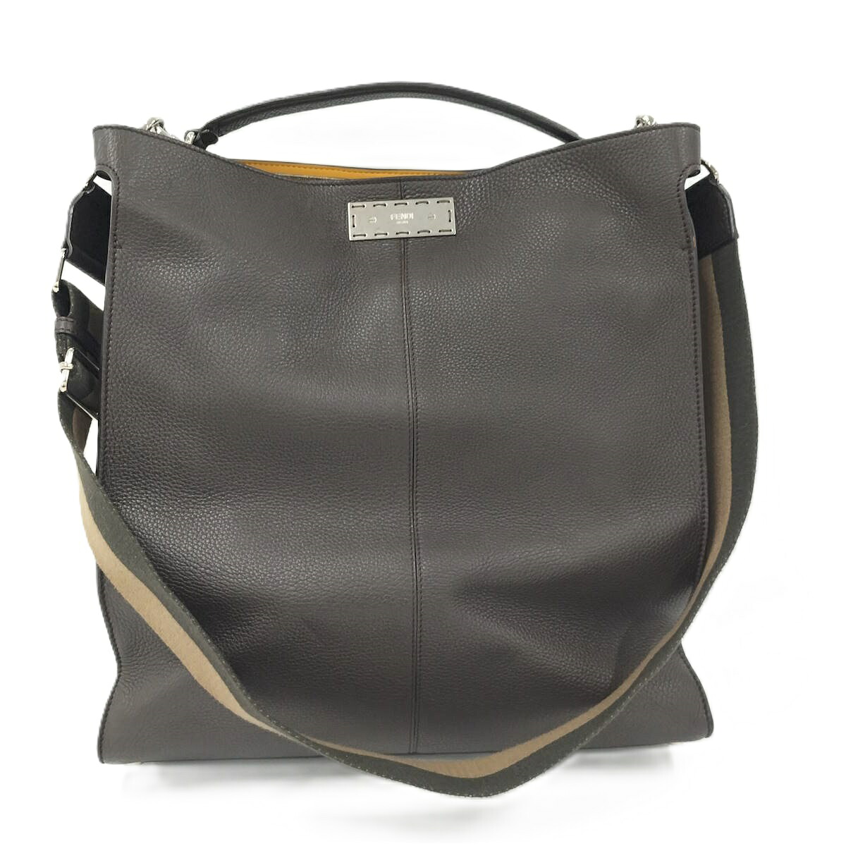 【中古】FENDI ピーカブー エッグ 2WAY ショルダーバッグ レザー ブラウン 7VA447|JJcollection
