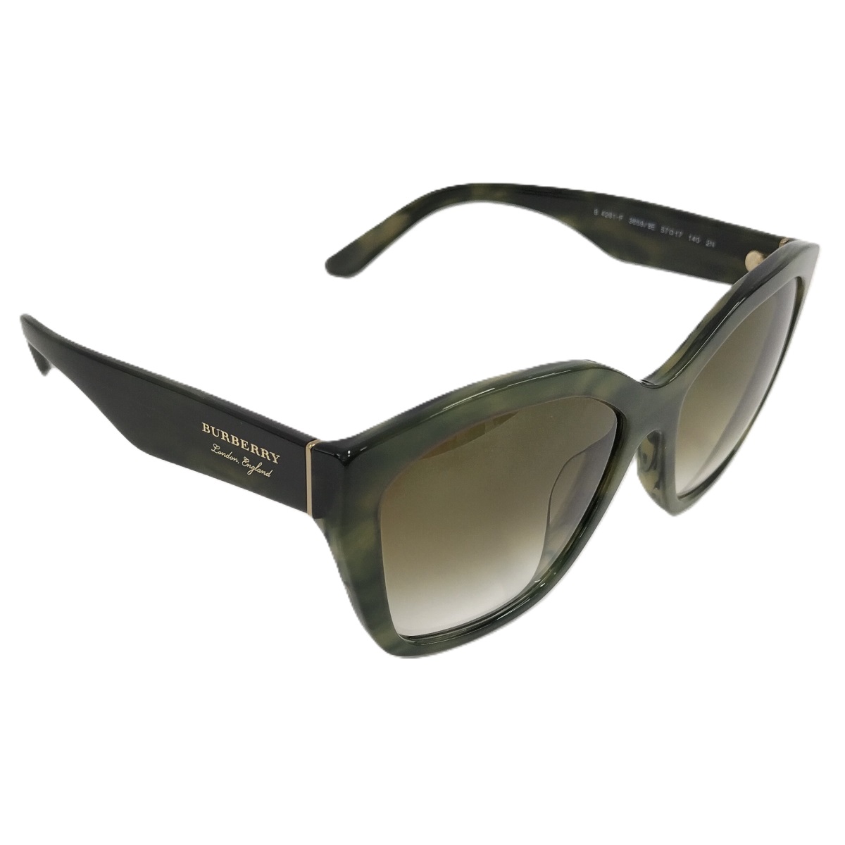 【中古】BURBERRY サングラス ウェリントン型 グリーン系 4261