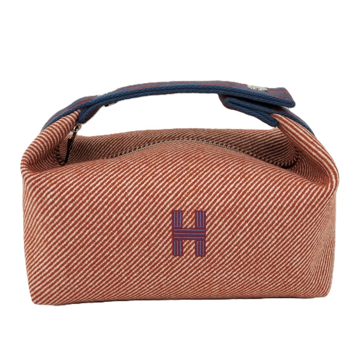 【中古】HERMES ブリッド･ア･黒いことPM 合財袋 羊毛