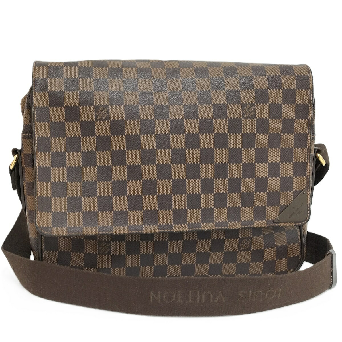 【中古】LOUIS VUITTON シェルトン MM ショルダーバッグ ダミエ エべヌ N41149