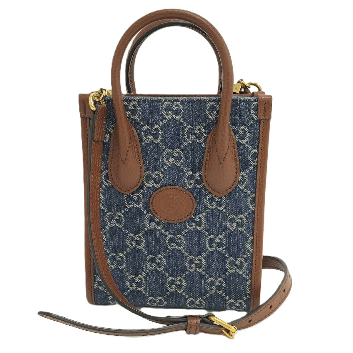 【中古】GUCCI 2WAYバッグ キャンバス デニム 671623