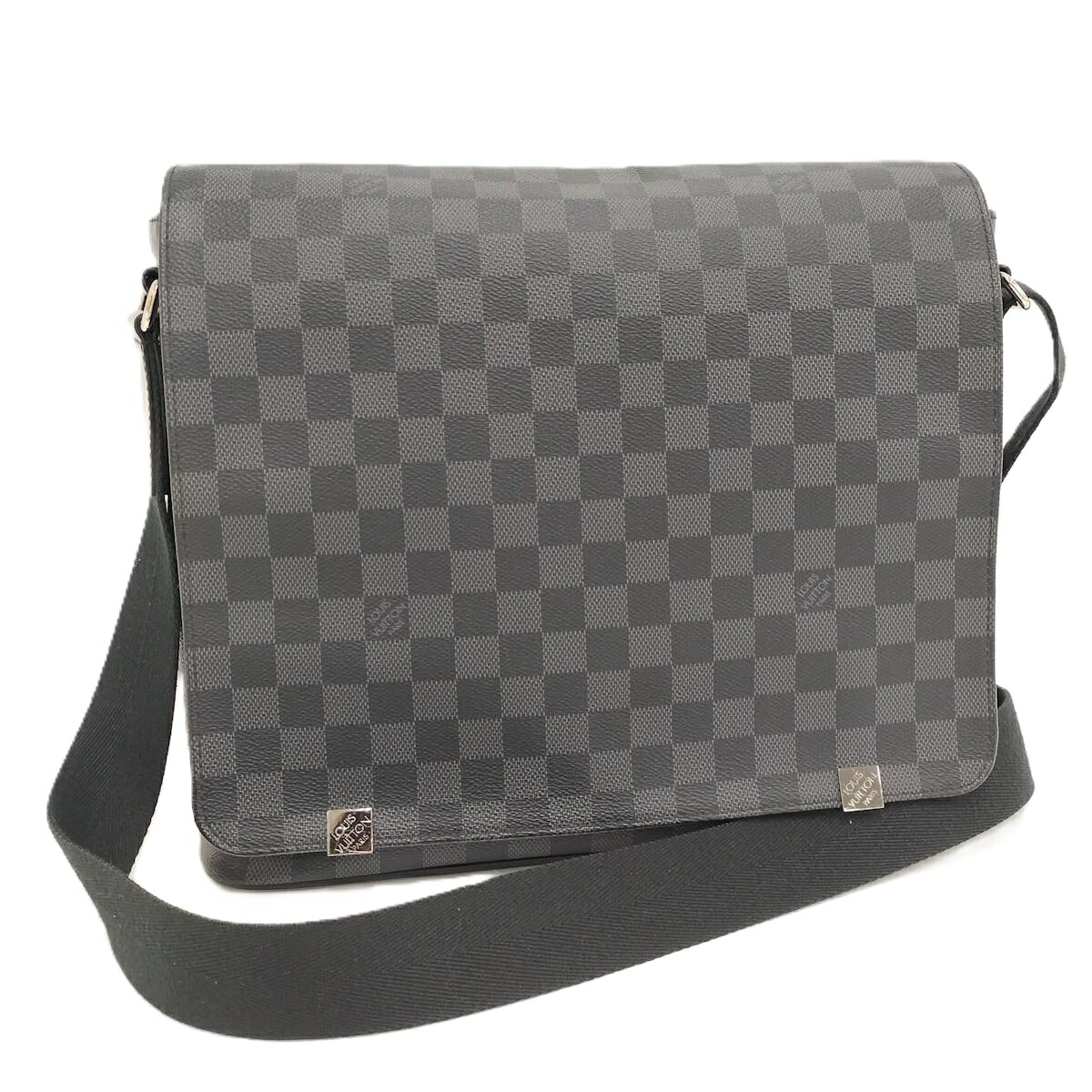 【中古】LOUIS VUITTON ショルダーバッグ ディストリクト MM ダミエ グラフィット N41029