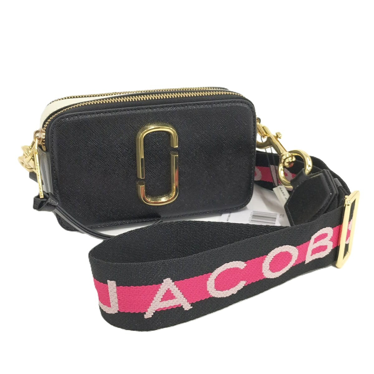 【中古】Marc Jacobs スナップ ショルダーバッグ 黒いこと 白いこと