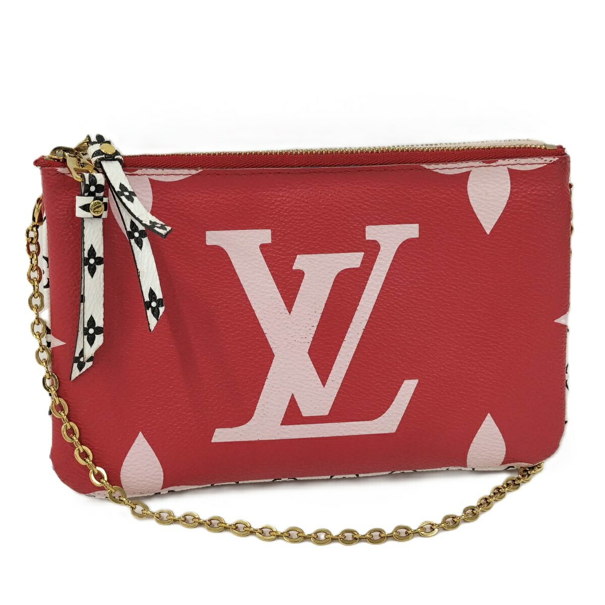 【中古】LOUIS VUITTON ポシェット ドゥーブルジップ 2WAYクラッチペダル御徒面子 モノグラムジャイアント M67561