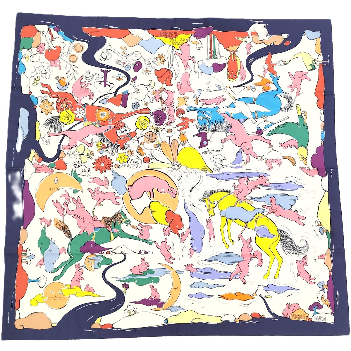 楽天市場】【エルメス】Hermes カレ90 シルクスカーフ Mille et Un